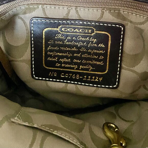 Coach Legacy Striped Mini-Tote Satchel Bag - Picture 6 of 12